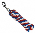 Showman 10 Foot Red, White, And Blue Cotton Lead With Swivel Snap