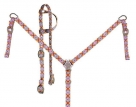 Showman Aztec Print Nylon Headstall and Breast Collar