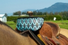 Insulated Nylon Saddle Pak - Teal Aztec Leopard