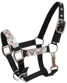 Showman Pony Halter With Navajo Print Overlay