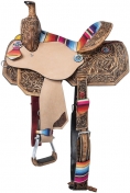 Silver Royal Serape Barrel Saddle