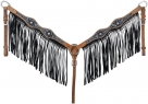 Silver Royal Black Onyx Collection Fringe Breast Collar