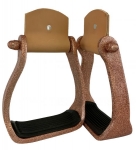 Showman Rose Gold Glitter Aluminum Stirrups