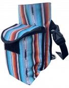 Showman Serape Print Water Bottle/Drink Carrier With Front Pocket