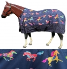 Showman Southwest Horses Print 1200 Denier Heavyweight Blanket - Adjustable Neck - 300 Grams Fill
