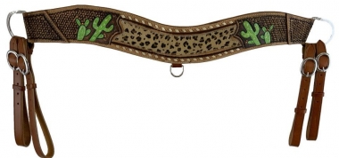 Showman Cheetah Print Headstall, Breast Collar, Reins Set With