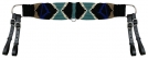 Showman Mohair Wool Multi-Strand Cowboy Breast Collar - Black/Teal/Blue