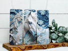 3D Blue Floral Horse 20oz Skinny Tumbler