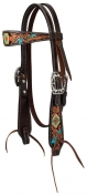 Weaver Turquoise Cross Collection Pony Navajo Arrow Browband Headstall