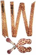 Showman Giraffe Print Tie Strap, Off Billet And Spur Strap Set