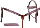 Rugged Ride Browband Headstall And Breastcollar Set With Overlay - Patriotic