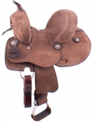 Double T Youth Hard Seat Barrel Style Saddle With Extra Deep Seat -10 Inch