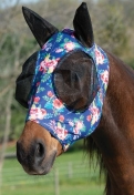 Weaver Lycra Fly Mask With Ears - Floral Watercolor