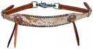 Showman Cowhide Inlay Wither Strap With Rawhide Lacing