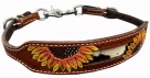 Showman Wither Strap With Painted Sunflower And Cowhide Inlay