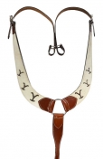 Showman Leather Cowhide Y Brand Pulling Collar